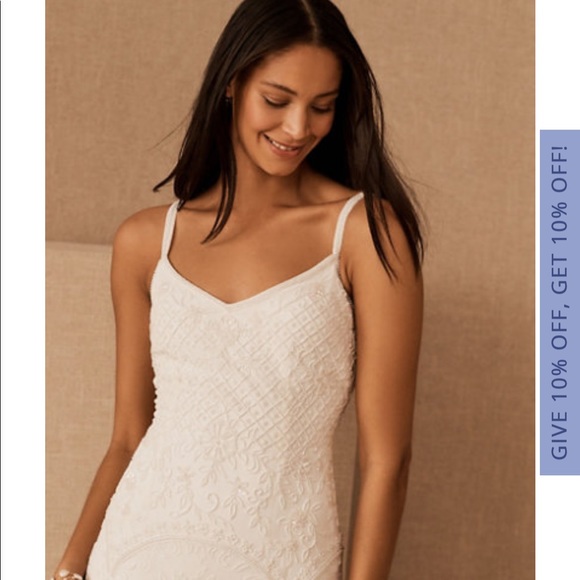 BHLDN BEAUTIFUL HAND BEADED WEDDING DRESS - Picture 4 of 5